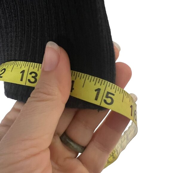 FRAME Black Ribbed One Shoulder Long Sleeve Top Medium - Picture 6 of 8